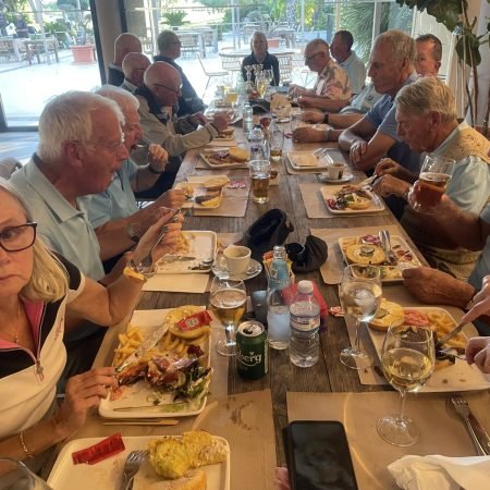 Enjoying the Meal after the Game